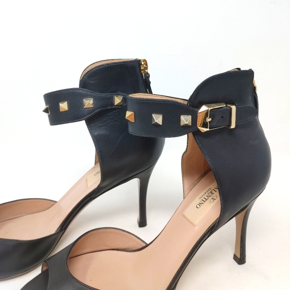 Valentino Accents Rockstud Leather Sandals 36 - Picture 4 of 12